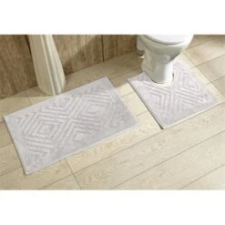 Trier Bathrug- White - 20 X 30 In. 2 Pieces
