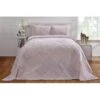 Better Trends BSRCDOPI Double & Full Ruffled Chenille Patchwork Bedspread; Pink - 96 In.