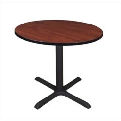 Regency TB36RNDCH 36 In. Round Cain Lunchroom Table - Cherry