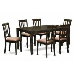 7 Piece Formal Dining Room Set-Kitchen Tables With Leaf 6 Dining Chairs