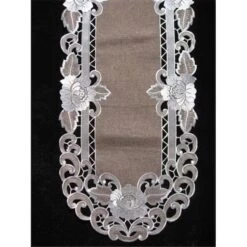 Sinobrite H8810-KF Cocoa Linen Oval Placemat; 12 X 18 In.