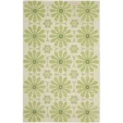 Safavieh 5 X 8 Ft. Medium Rectangle Novelty Kids Beige And Green Hand Tufted Rug