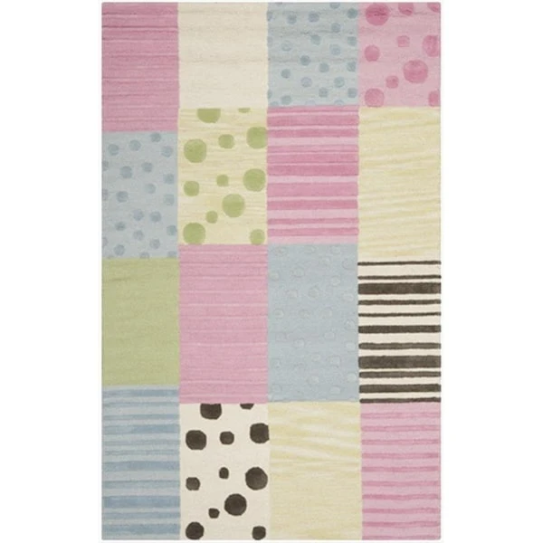 Safavieh 5 X 8 Ft. Medium Rectangle Novelty Kids Blue And Pink Hand Tufted Rug 1 Safavieh 5 X 8 Ft. Medium Rectangle Novelty Kids Blue And Pink Hand Tufted Rug