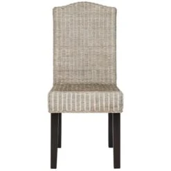 Safavieh Odette Wicker Dining Chair- Antique Grey - 38.5 X 22 X 17.3 In.