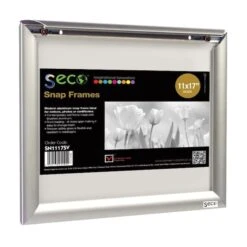 11 X 17 In. Front Load Easy Open Snap Poster-Picture Silver Anodized Aluminum Frame