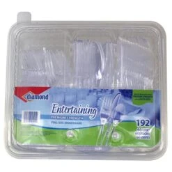 Diamond 41426-00501 Diamond Entertaining Combo Plastic Caddy Tray With Lid; 192 Count