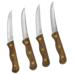 Chicago Cutlery B144 Walnut Traditions Steak Knife Setm; 4 Piece