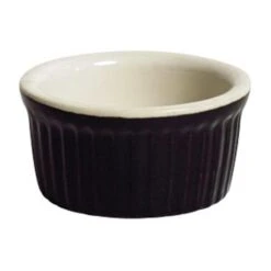 3.25 In. Ramekin Fluted - Black-Eggshell - 4 Dozen