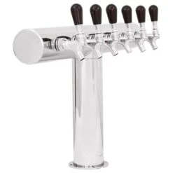 Terra TR263-6NF Terra Draft Tower - Stainless Steel - No Flange - Glycol Cooled - 6 Faucets (24 3-8 In. Width)