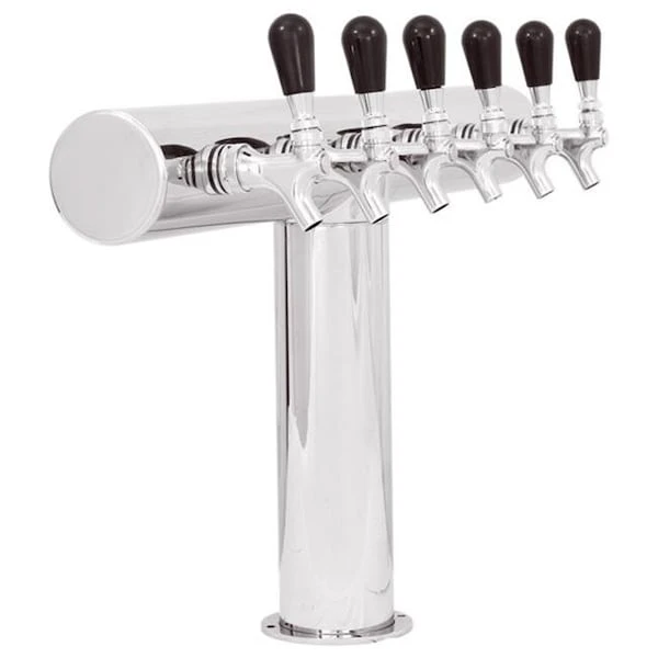 Terra TR263-6NF Terra Draft Tower - Stainless Steel - No Flange - Glycol Cooled - 6 Faucets (24 3-8 In. Width) 1 Terra TR263-6NF Terra Draft Tower - Stainless Steel - No Flange - Glycol Cooled - 6 Faucets (24 3-8 In. Width)