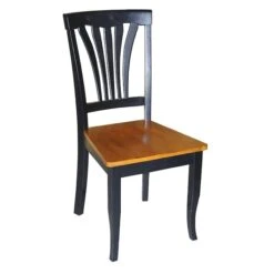 AVON11-WC-BL&CH 2 Avon Chair Wood Seat - Black And Cherry
