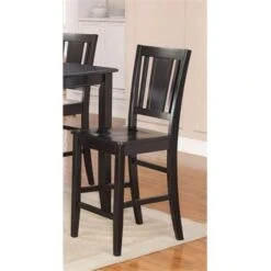 Wooden Imports Furniture BU-WC-BLK Buckland Counter Height Chair With Wood Seat - Black