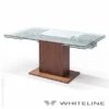 Pilastro Extendable Dining Table 10 Mm. Tempered Clear Glass Top