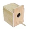 Wooden Nest Box For Outside Mount With Dowel Small