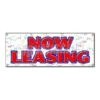 NOW LEASING BANNER SIGN For Lease Rent Office Retail Space Apartment Apt