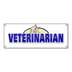 VETERINARIAN BANNER SIGN Vet Animal Hospital Grooming Groomer Kennel Pet