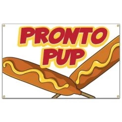 Pronto Pup Banner Concession Stand Food Truck Single Sided