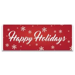 Happy Holidays Banner Concession Stand Food Truck Single Sided