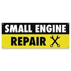 Small Engine Repair Banner Concession Stand Food Truck Single Sided