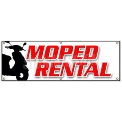 MOPED RENTAL BANNER SIGN Scooters Bikes Rent Carts Kayak Motorbike