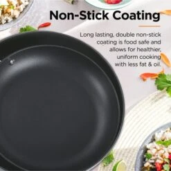 2-Piece Induction Non-Stick Fry Pan Cookware Set, Black -Zoro Tools Shop W20APPLIANCE20LLC 4xxNONxxSTICKxx2137a5