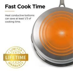 10-Piece Tri-ply Stainless Steel Pots And Pans Cookware Set, Silver -Zoro Tools Shop W20APPLIANCE20LLC CHxxSSCO6xxMainxx20Imageryxx6xxFASTxx20COOKxx20TIMExx9b4485