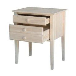 Accent Table With Drawers, Unfinished -Zoro Tools Shop Whitewood20Industries20Inc OTxx66xx5