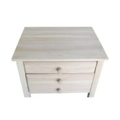 Accent Table With Drawers, Unfinished -Zoro Tools Shop Whitewood20Industries20Inc OTxx66xx9