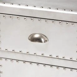 Baxton Studio Serge Silver Metal 1-Door Accent Storage Cabinet -Zoro Tools Shop Wholesale20Interiors20Inc 10241xx6