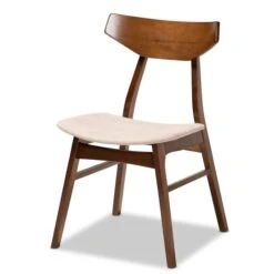 Baxton Studio Lois Light Beige Upholstered And Walnut Wood 5-Piece Dining Set 12 Baxton Studio Lois Light Beige Upholstered And Walnut Wood 5-Piece Dining Set -Zoro Tools Shop Wholesale20Interiors20Inc 10811xx10807xx2