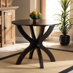 Baxton Studio Tilde Dark Brown Finished 35-Inch-Wide Round Wood Dining Table -Zoro Tools Shop Wholesale20Interiors20Inc 10902xx5