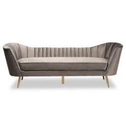 Baxton Studio Kailyn Glam And Luxe Grey Velvet Fabric And Gold Finished Sofa -Zoro Tools Shop Wholesale20Interiors20Inc 11024xx2xx8c5c8b