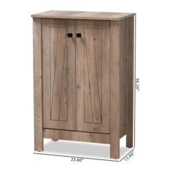 Baxton Studio Derek Modern And Contemporary Transitional Natural Oak Finished Wood 2-Door Shoe Cabinet -Zoro Tools Shop Wholesale20Interiors20Inc 11290xx9xx882531