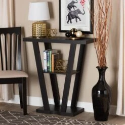 Baxton Studio Boone Modern And Contemporary Dark Brown Finished Wood Console Table -Zoro Tools Shop Wholesale20Interiors20Inc 11320xx6xx498bf3 1