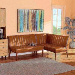 Baxton Studio Daymond Mid-Century Tan Faux Leather And Walnut Brown Finished Wood 2-PC Dining Nook Banquette Set -Zoro Tools Shop Wholesale20Interiors20Inc 11352xx6xxa786a4