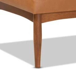 Baxton Studio Daymond Mid-Century Modern Tan Faux Leather And Walnut Brown Finished Wood 3-Piece Dining Nook Set -Zoro Tools Shop Wholesale20Interiors20Inc 11352xx9305xx7xxe41f7f