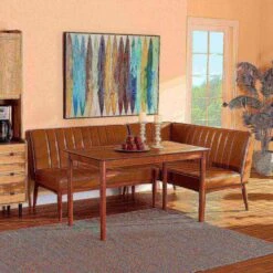 Baxton Studio Daymond Mid-Century Modern Tan Faux Leather And Walnut Brown Finished Wood 3-Piece Dining Nook Set -Zoro Tools Shop Wholesale20Interiors20Inc 11352xx9305xx8xxaf789b