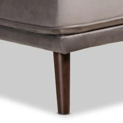 Baxton Studio Morton Mid-Century Grey Velvet And Dark Brown Finished Wood Sectional Sofa With Left Facing Chaise -Zoro Tools Shop Wholesale20Interiors20Inc 11700xx3xx216765