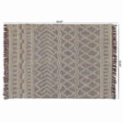 Baxton Studio Heino Modern And Contemporary Ivory And Charcoal Handwoven Wool Area Rug -Zoro Tools Shop Wholesale20Interiors20Inc 11803xx4xx71e1de
