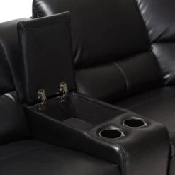 Baxton Studio Amaris Black 5-Piece Power Reclining Sectional Sofa With USB Ports -Zoro Tools Shop Wholesale20Interiors20Inc 7896xx4