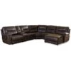 Baxton Studio Mistral Dark Brown 6-PC Sectional With Recliners Corner Lounge Suite