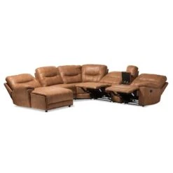 Baxton Studio Mistral Brown 6-Piece Sectional With Recliners Corner Lounge Suite -Zoro Tools Shop Wholesale20Interiors20Inc 99170xxJ109xxLightxx20BrownxxSFxx3