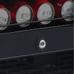 Built-in Black Glass 80-can Capacity 3.4 Cu Ft. Beverage Refrigerator -Zoro Tools Shop Whynter20LLC BBR801BG4