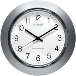 WT3144S Wall Clock, Round, Analog, Plastic Frame