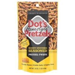 7002 DP Mustard Pretzel Twists, Honey Flavor, 16 Oz