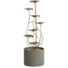 Water Fountain, Metal Lotus, Med