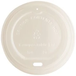 Vented Hot Cup Lid, Polystyrene, PK1000