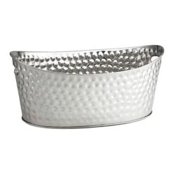 Beverage Tub, Oval, Stainless Steel, 4 Gal.