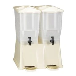 Twin Beverage Dispenser, Almond, 3 Gal.