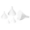 Wht Plst Funnel Set, 2, 3, 4, 5, 6" Dia